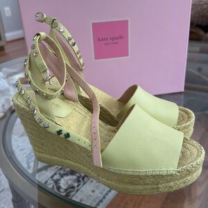 Kate spade Frenchy Lemon Sorbet Wedges Sandals size 8.5